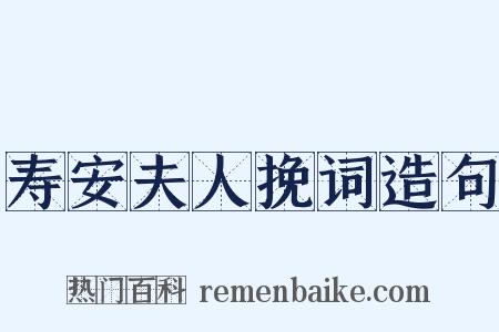 寿安夫人挽词造句是什么意思的图片